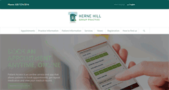 Desktop Screenshot of hernehillgp.nhs.uk